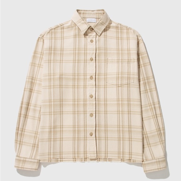 🔥 John Elliott Hemi Oversized Beige Flannel Shirt Medium NEW - Picture 2 of 10